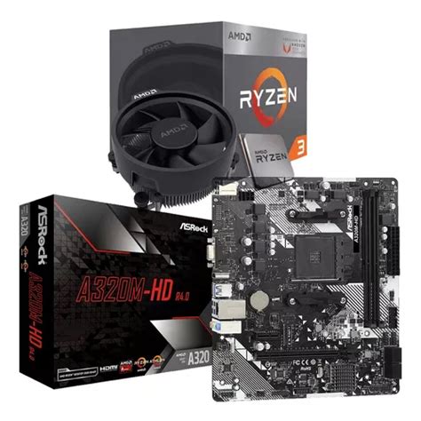 Kit Gamer Amd Ryzen 3 3200g Placa Mãe A320 Processador Parcelamento Sem Juros