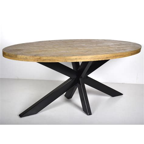 Esstisch Strong Oval X Cm Mango Holz Metall Maison Esto Ihr