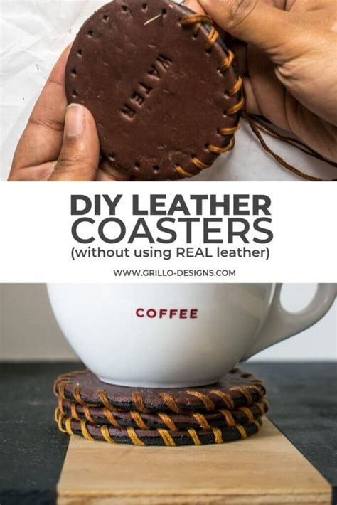 How to Make DIY Leather Coasters • Grillo Designs