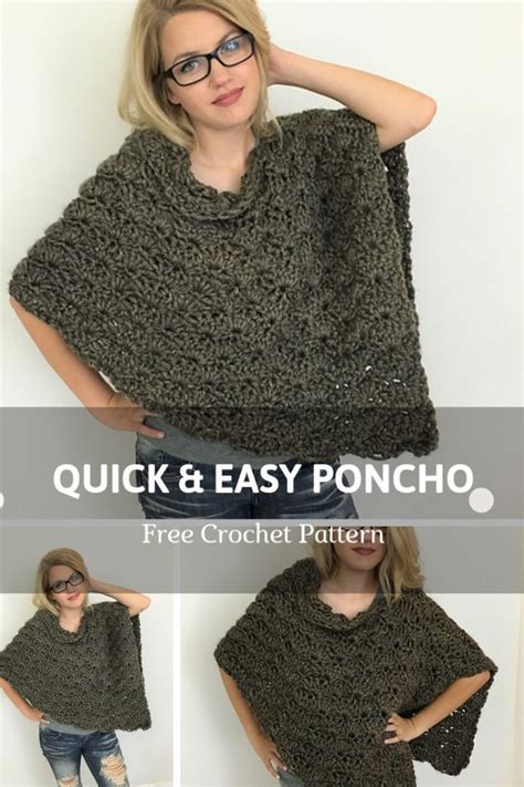 Quick And Easy Poncho Free Crochet Pattern Perfect For Craft Fair Inventory And T Projects