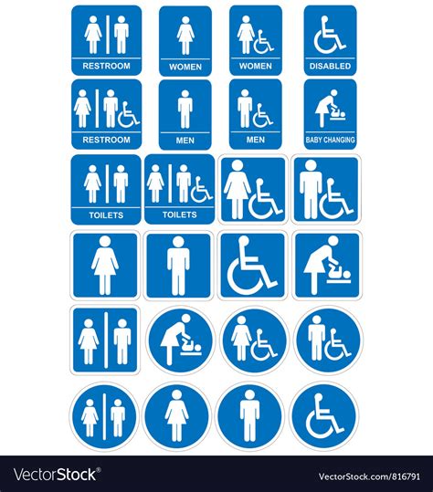 Restroom signs Royalty Free Vector Image - VectorStock