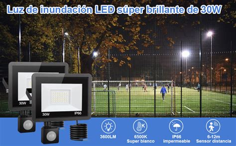 Sunsign 30W LED Foco De Exterior Con Detector De Movimiento 4200LM