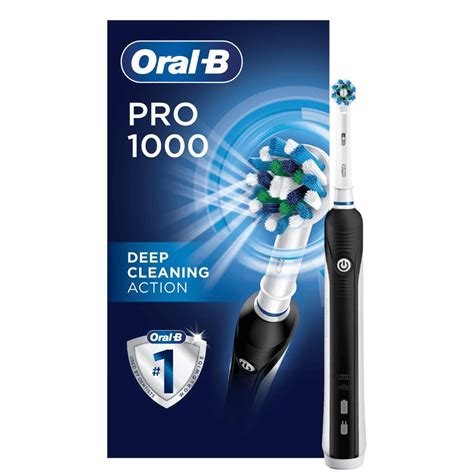 Oral B Pro 1000 CrossAction Electric Toothbrush Black Walmart