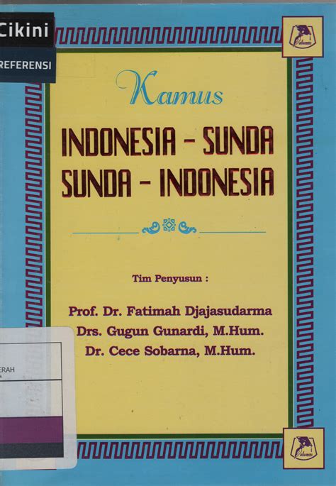 Kamus Indonesia Sunda Sunda Indonesia Jaklitera