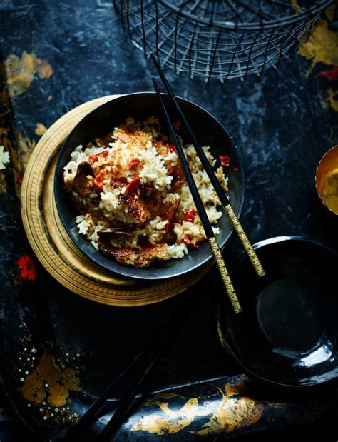 Scorched mushroom and ginger rice recipe | Sainsbury's Magazine