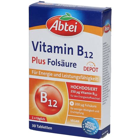 Abtei Vitamine B12 Plus Acide Folique 30 Pc S Redcare Apotheke