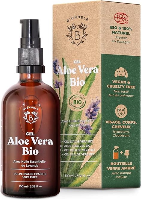 Bionoble Gel Aloe Vera Bio Pur Aloe Ml Pompe Bouteille En