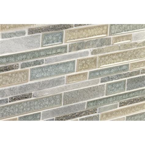 Olive Engineered Stone Linear Mosaic Tile