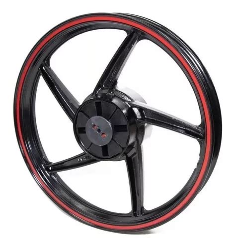 Rin Trasero Completo Italika 125z Negro Filo Rojo