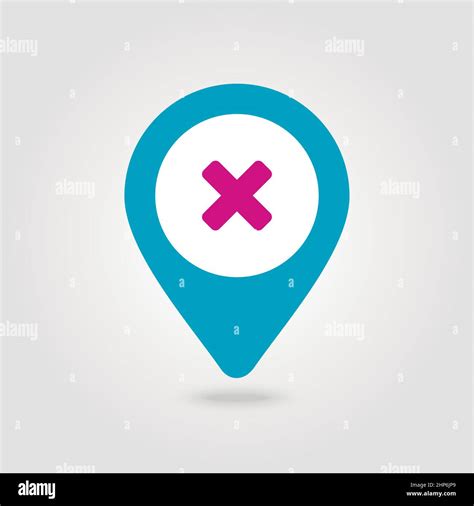 Delete Pin Map Icon Stock Vector Image Art Alamy