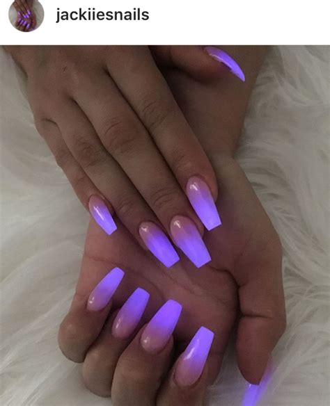 Coffin Glow In The Dark Nail Designs Design Talk