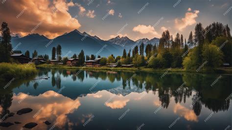 Premium AI Image | Landscape wallpaper Kashmir beautiful picture for ...