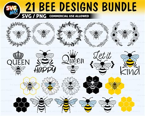 Bee Svg Honey Bee Svg Queen Bee Svg Bee Svg For Cricut Etsy Images