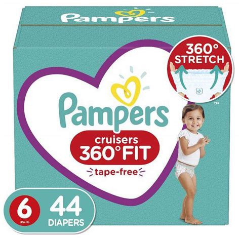 Pampers Cruisers 360 Fit Diapers Active Comfort Size 6 44 Count