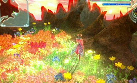 An Animated Video Game Scene With Flowers In The Foreground And