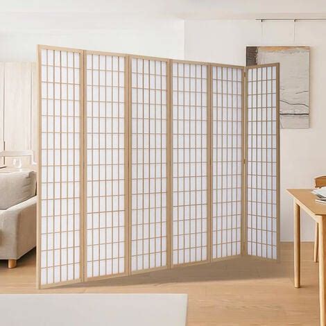 Panel Solid Wood Folding Room Divider Privacy Screen