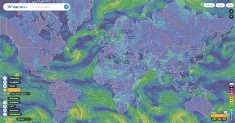 Wind, Rain & Temperature Interactive Maps - Vivid Maps