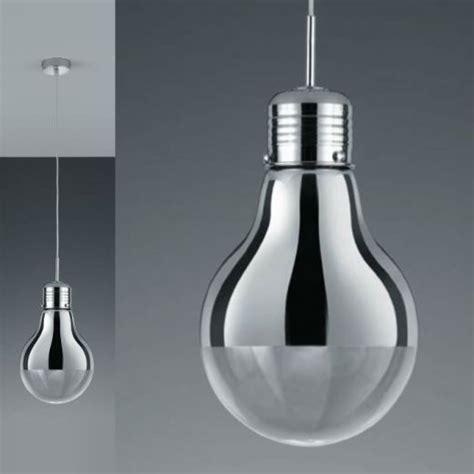 EDISON Chrome Clear Hanging Pendant Light Fitting