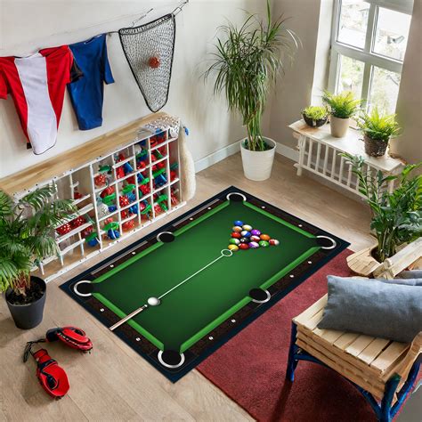 Billiard Table Rug Billiard Carpet Billiard 8 Ball Game Room Rug