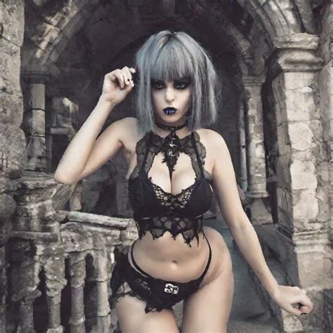 Gothic Bikini Girl Openart