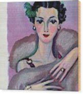 Vogue Cover Illustration Of A Woman In Evening Art Print By Eduardo