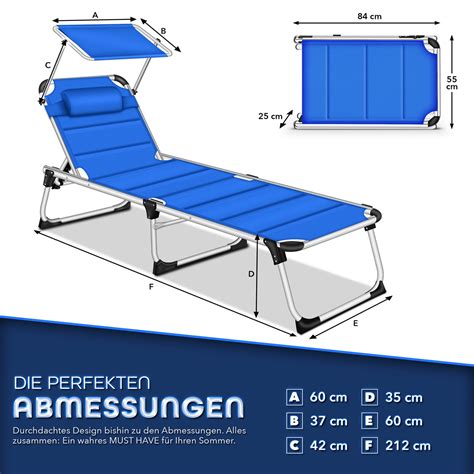 Tillvex Sonnenliege Klappbar Alu Gartenliege Liege Xxl