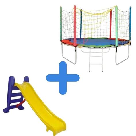 Kit Brinquedos Playground Cama Elástica Pequena Pula Pula Trampolim 2