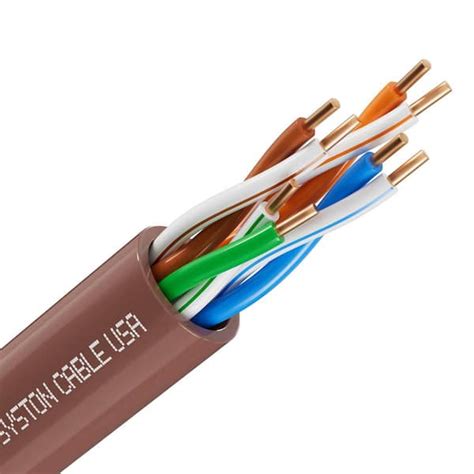 Syston Cable Technology Ft Tan Cmr Cat E Mhz Awg Solid Bare