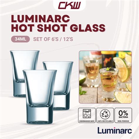 Luminarc Hot Shot Glass Set Of 12 S Tequila Vodka Soju Lazada