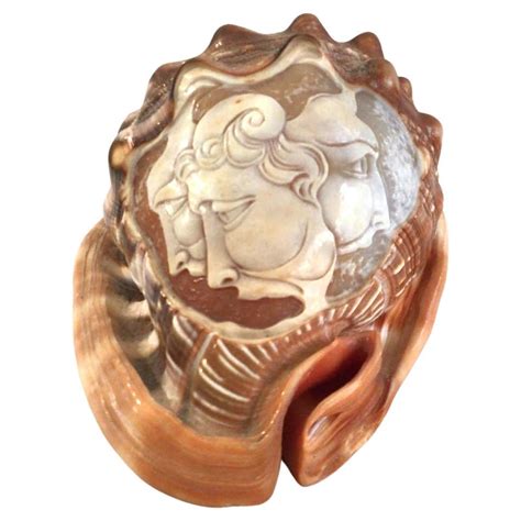 Signed Hand Carved Cameo On Conch Shell For Sale At 1stdibs Carved