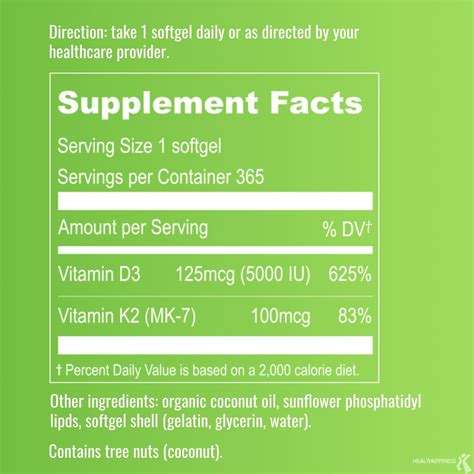 Liposomal Vitamin D3 5000 Iu K2 Mk7 100 Mcg Vit D And K Supplement 365