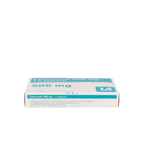 Cefuroxim 500 mg 1A Pharma überzogene Tabletten 14 stk