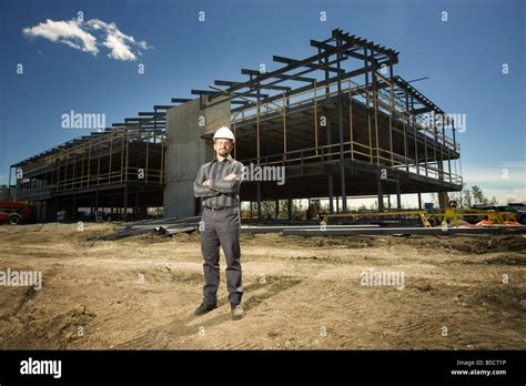 Man Standing In Front Of Building Stock Photo Alamy