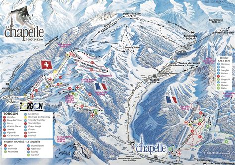 Carte Du Domaine Skiable Vall E D Abondance Espace Ch Tel Libert Lac