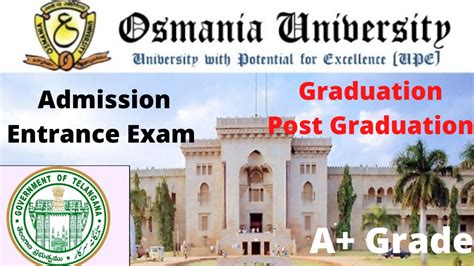 Degree Admission Process Oucet Degree Pg Courses Explained