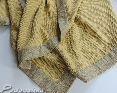 Chunky Yellow Knit Throw Blanket Rustic Cotton Hand Knitted - Etsy Canada