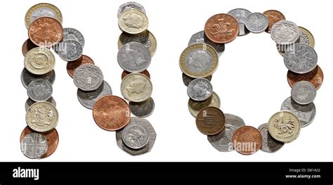 Uk Coin Font Numbers Letters Words Stock Photo Alamy