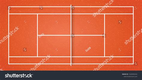 Clay Court Standard Regulation Tennis Court Stock Vector (Royalty Free ...