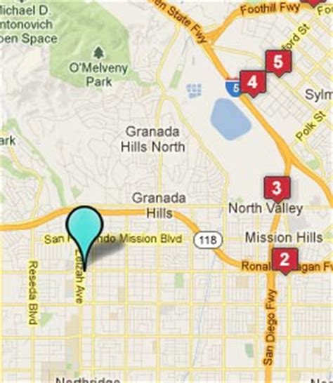 Granada Hills Zip Code Map - Map