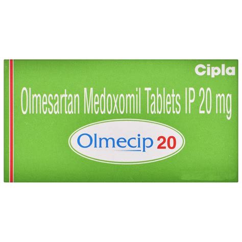 Olmecip 20 Mg Tablets Olmesartan Medoxomil 20mg At Rs 151strip In