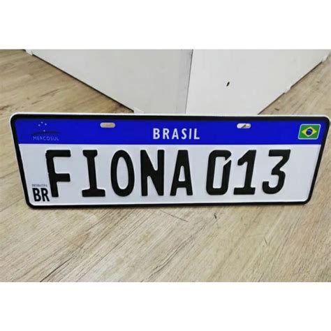 Placa de Carro Mercosul Personalizada ORIGINAL em Aço Shopee Brasil