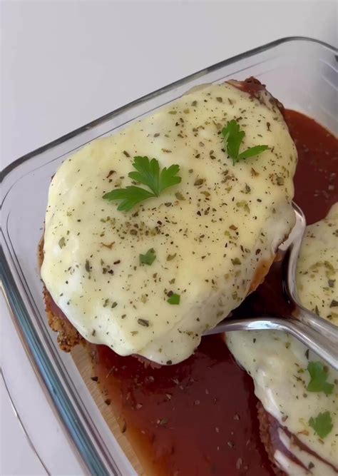 Bife à parmegiana na airfryer Receiteria