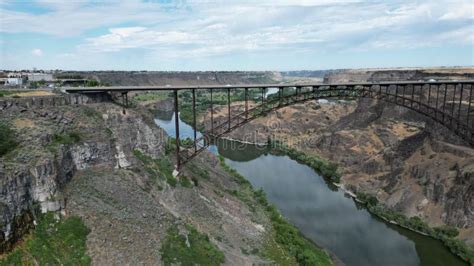 Shot of the Perrine Memorial Bridge in Idaho Stock Photo - Image of ...