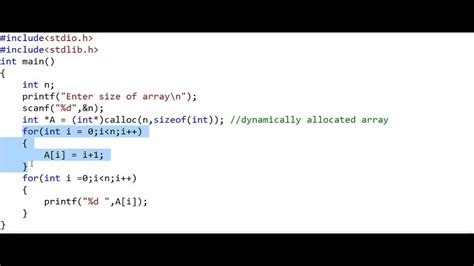 Dynamic Memory Allocation In C Malloc Calloc Realloc Free Youtube