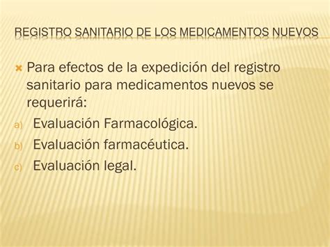 Ppt Nomenclatura Del Registro Sanitario Para Medicamentos Alimentos