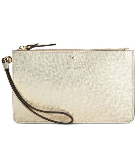 Lyst Kate Spade New York Cedar Street Slim Bee Wristlet In Metallic