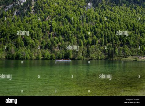 Electric Powered Passenger Ship On Lake Königssee Berchtesgaden