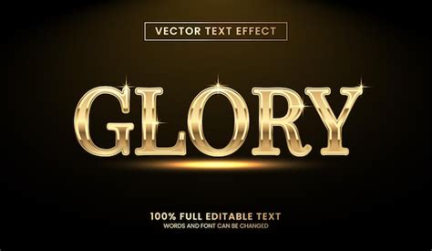 glory  editable text effect vectors illustrations