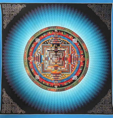 Buddhist Handmade Kalachakra Mandala Sand Mandala Wheel Of Time