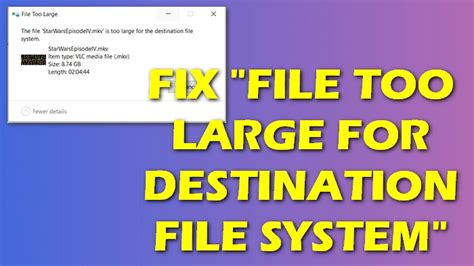 Fix The File Is Too Large For Destination File System Error In Usb